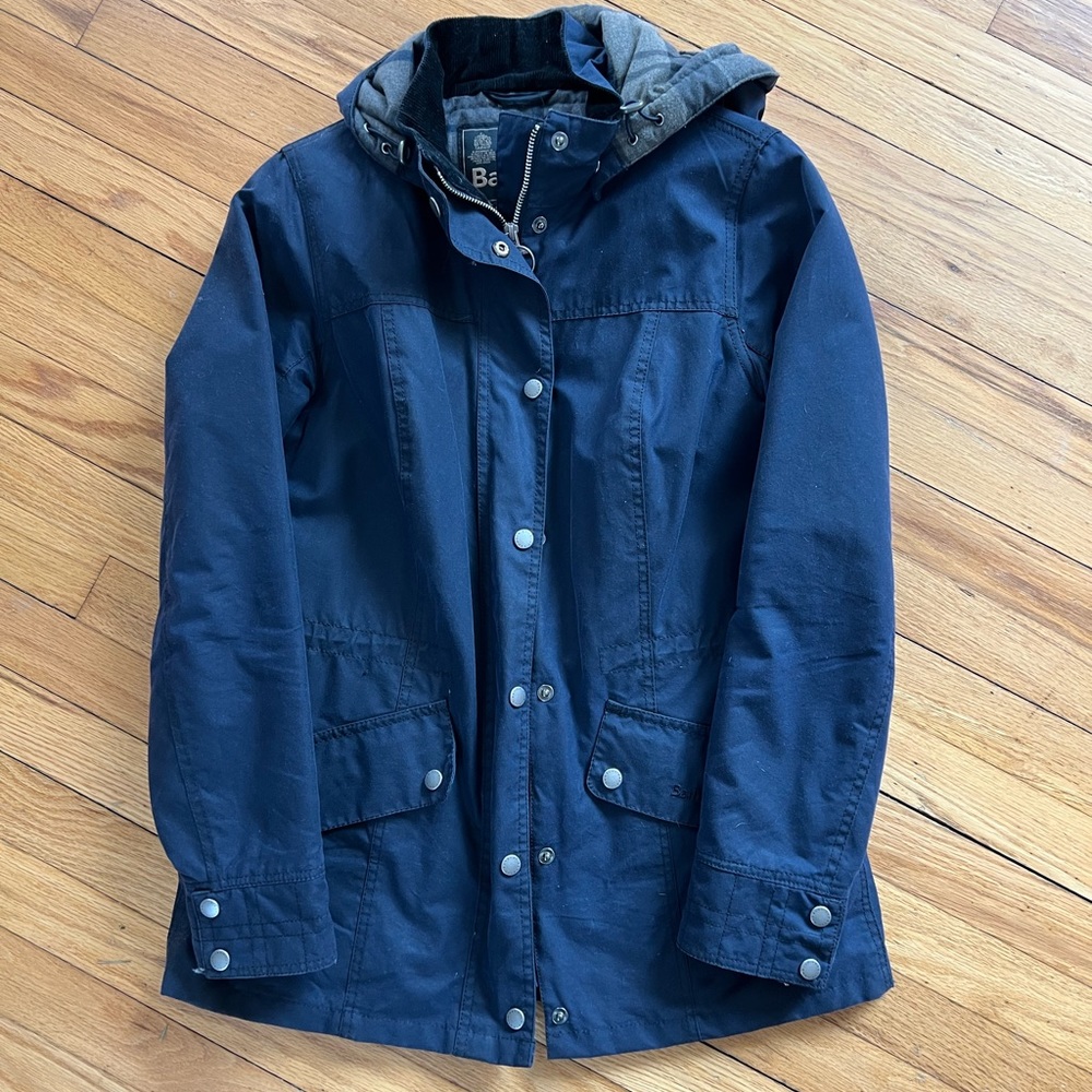 Blue Barbour Waxed Jacket Size 6